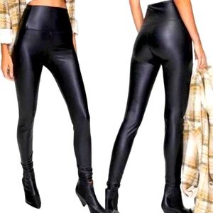 Faux leather leggings size Small